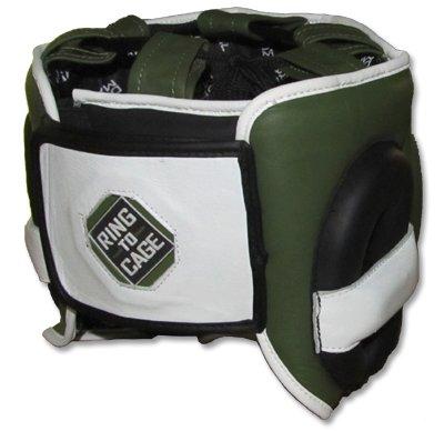 Ring to Cage Deluxe Full Face GelTech Sparring Headgear for Boxing, Muay Thai, MMA, Kickboxing (Regular, Black/Red)