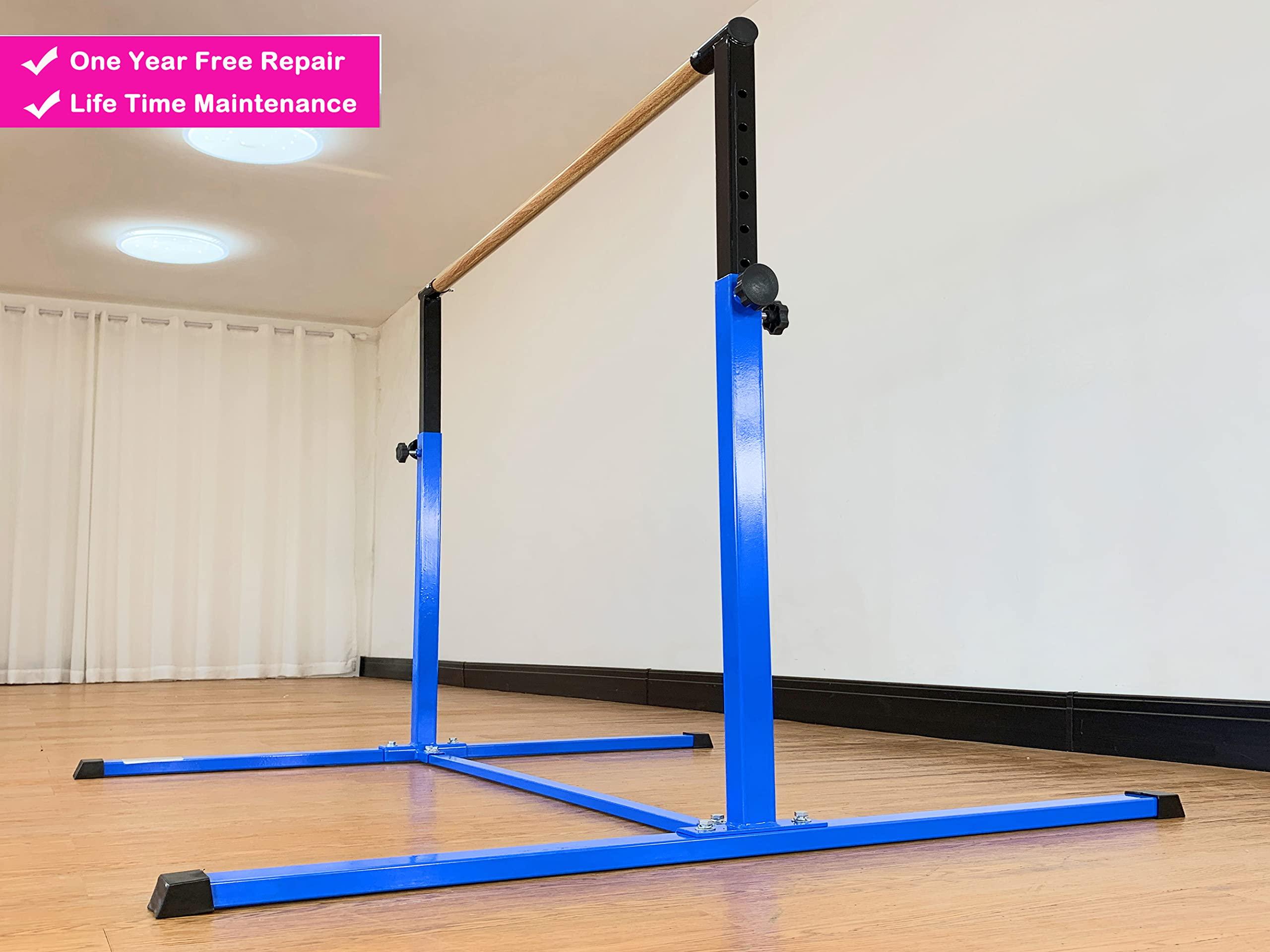 MARFULA MARFULA 4FT Gymnastic Bar Set Gymnastics Horizontal Bar Gymnastics Kip Bar Light Blue Bar for Kids Home Use