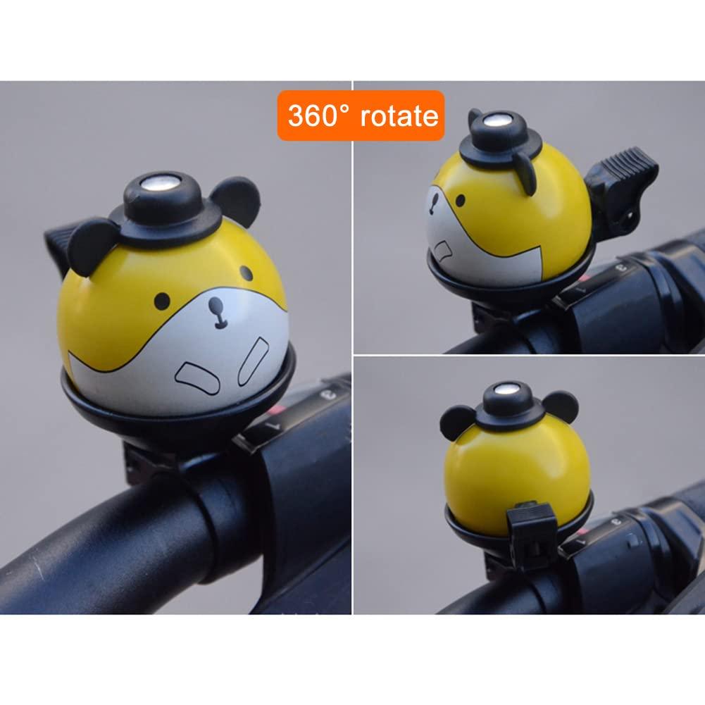 ihreesy ihreesy Children\'s Bicycle Bell,Cartoon Cycling Bell 360 Rotatable 22.2mm Handlebar Bicycle Bell Clear Sound Cute Bike Horn Ring Ball Accessories for Adult Kid Boy Girl,Blue