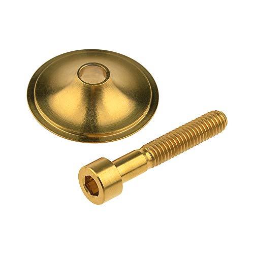 Wanyifa Wanyifa Ti Titanium Headset Stem Top Cap 1-1/8" with Titanium Bolt M6 x 35mm