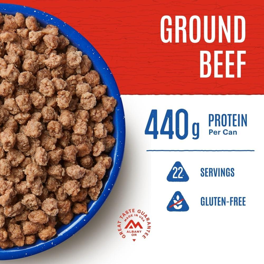 Mountain House Mountain House Cooked Ground Beef | Freeze Dried Survival & Emergency Food | #10 Can | Gluten-Free