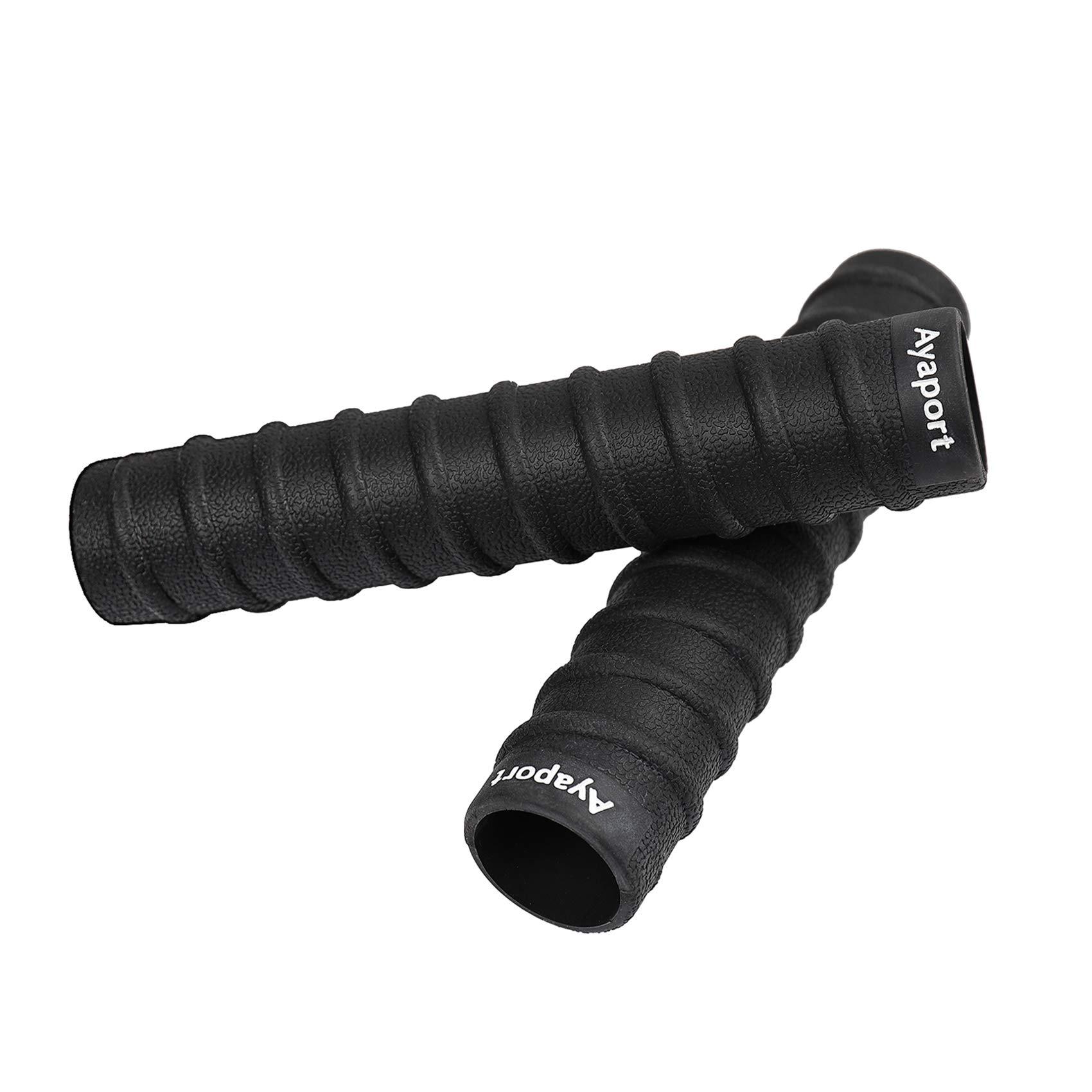 Ayaport Ayaport Kayak Paddle Grips Non-Slip Silicone Wraps Blister Prevention Kayaking Accessories for Take-Apart Paddles (Black)