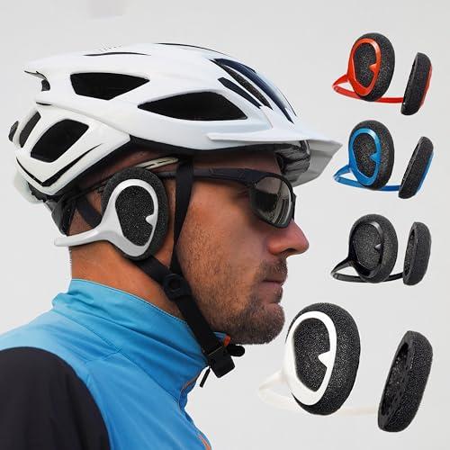 Windfree Cyclist Wind Deflector Ear Muffs for Noise Reduction Earmuffs, Cycling Ear Wind Deflectors for Ear Wind Protection, Sensory Headphones for Hearing Aids Users Tinnitus Over-Ear Headphone (WHITE)