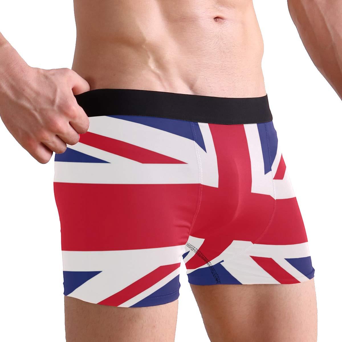 Use4 Use4 Union Jack British Flag Men's Underwear Regular Leg Boxer Brief X-Large