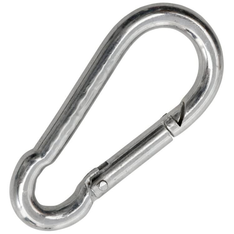 Jones Sports 1/4" Carabiner Snap Clips Zinc Plated Snap Hook Lock Clip Lot Bulk Wholesale (1)
