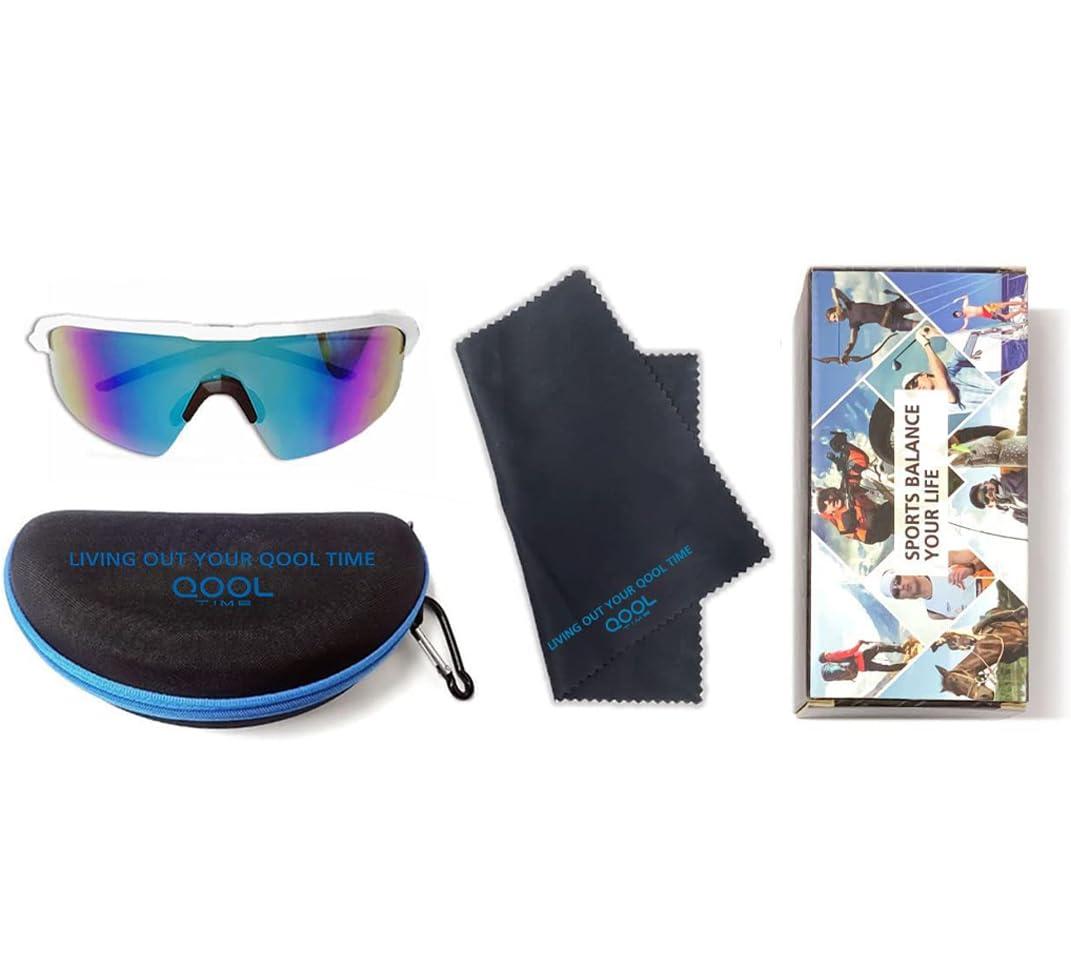 Living out your qool time Living out your qool time Polarized shield warp around Cycling Sunglasses Men Women Baseball ski Triathlon Volleyball Running pickleball 118