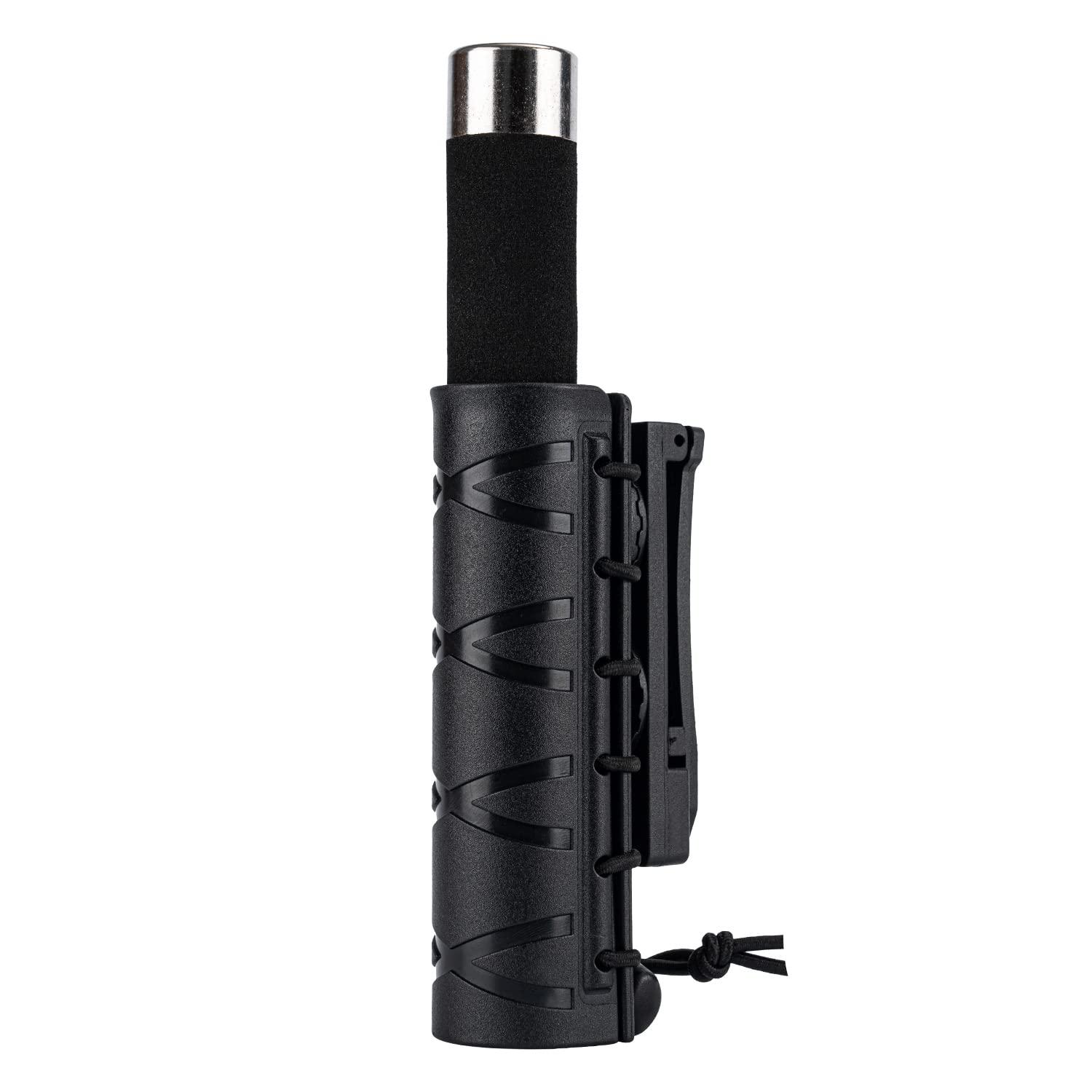 Dotacty Dotacty Baton Holder w/ 360 Degree Rotating MOLLE Clip 16\"-21\"-26\" Telescopic Holster for 1.2\" Diameter Expandable Carry Case Flashlight Carrier Police LE Security Officer Duty Belt
