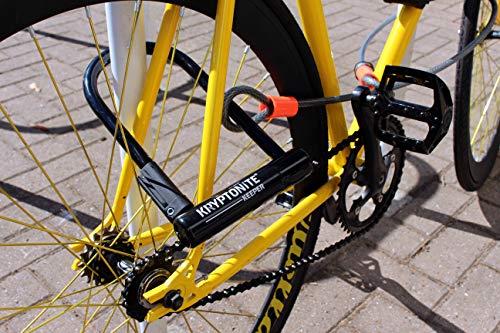 Kryptonite Kryptonite KryptoFlex Security Cable, 2.6FT/4FT/7FT/30FT Long Braided Steel Flex Bike Lock Anti-Theft Cable with Looped Ends for Outdoor Equipment, U-Lock and Padlock, 5mm-10mm Thick,Grey/Orange