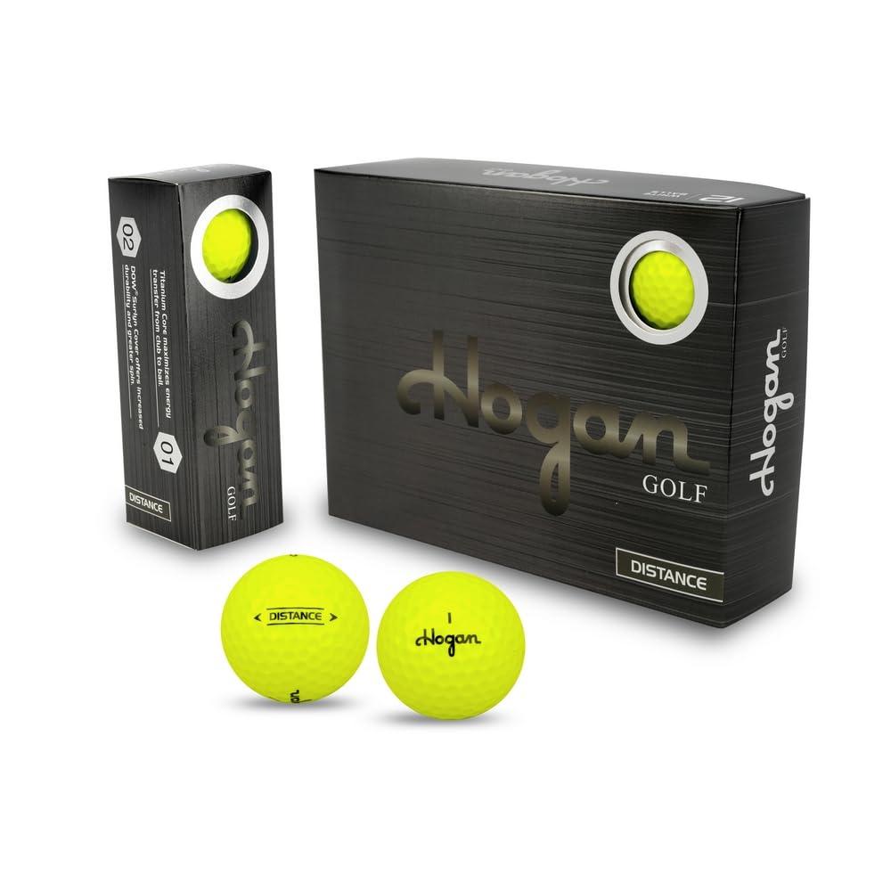 Ben Hogan Hogan Distance 2 Piece Golf Balls, 144 Pack, Yellow