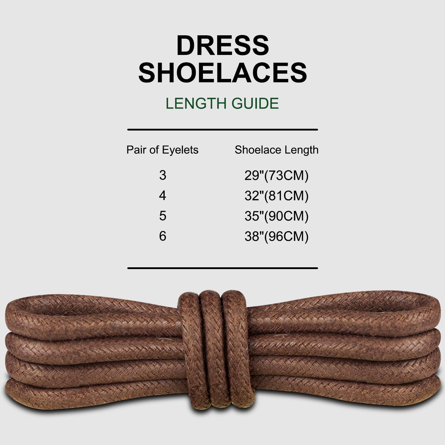 Endoto Endoto Waxed Shoelaces for Cole Haan Replacement Round Shoe Laces Oxford Golf Shoes(Color:Brown,Size:29Inch)