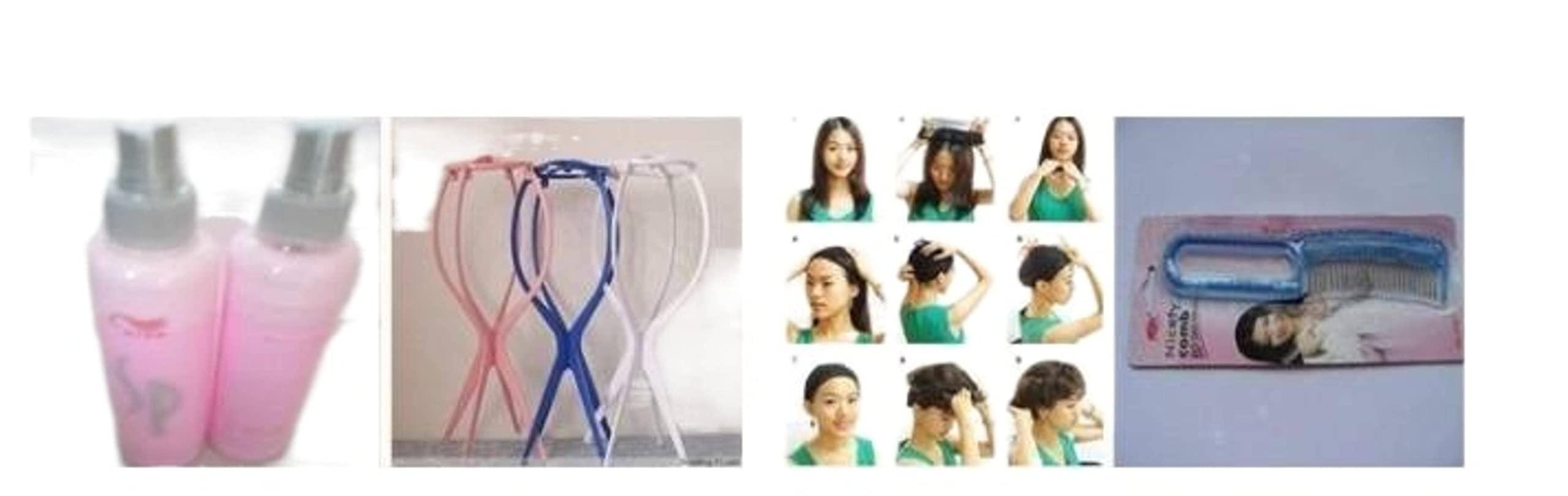 N\\A NA Golden Yellow Wig, Wig with Bangs Heat Resistant Synthetic Costume Party Wig