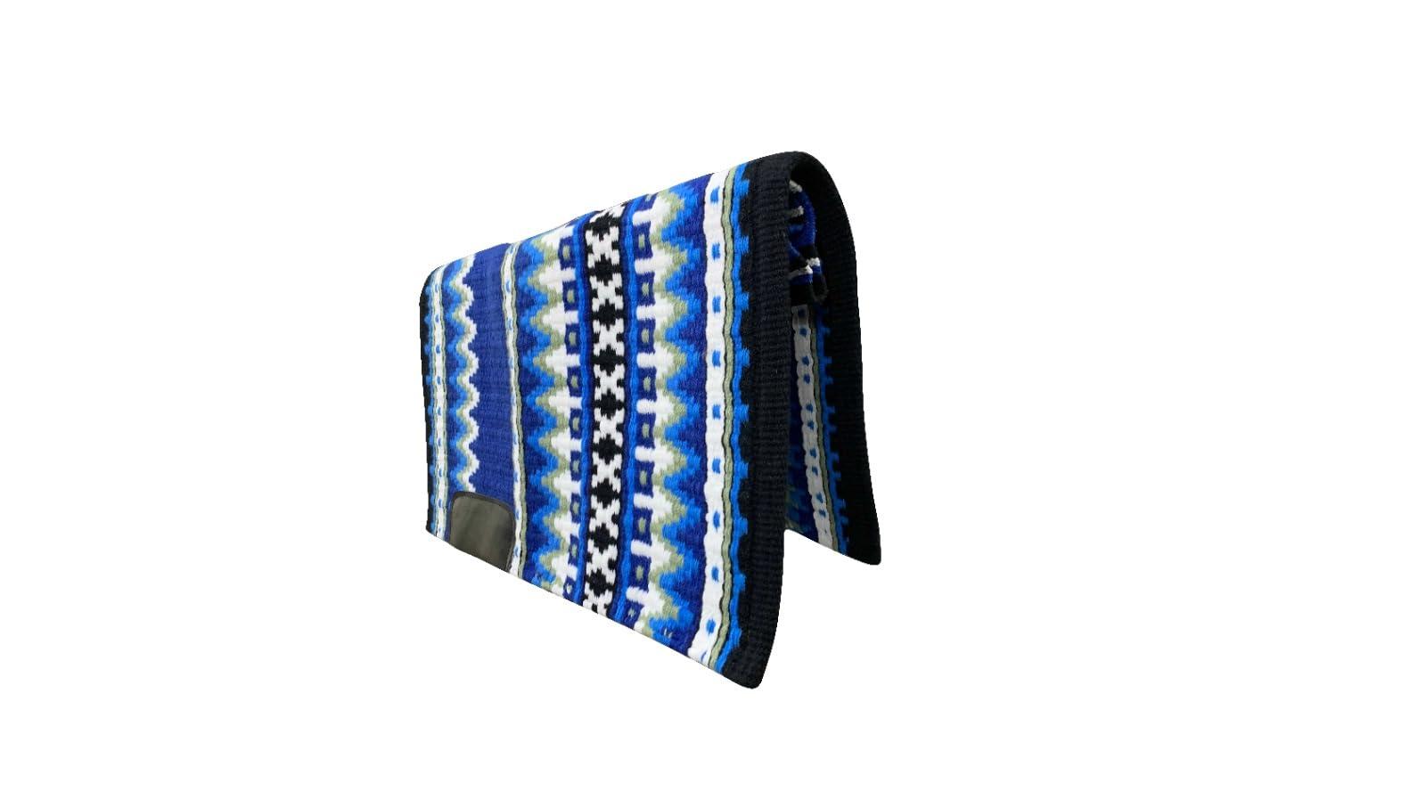 EQUINE OVERSEAS EQUINE OVERSEAS Western Saddle pad Saddle Blanket 100% New-Zealand Wool Show Pad Premium Quality (34 * 40, Royal Me)
