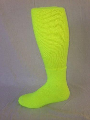 Trenway Heavyweight Neon Yellow, Medium Solid Color Tube-sock