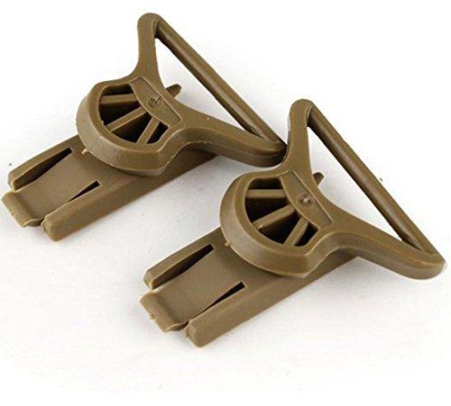 DLP Tactical DLP Tactical Swivel Goggle Clip for ARC Rail Equipped ACH/MICH/Bump Helmet (Tan, (Large) 36mm)