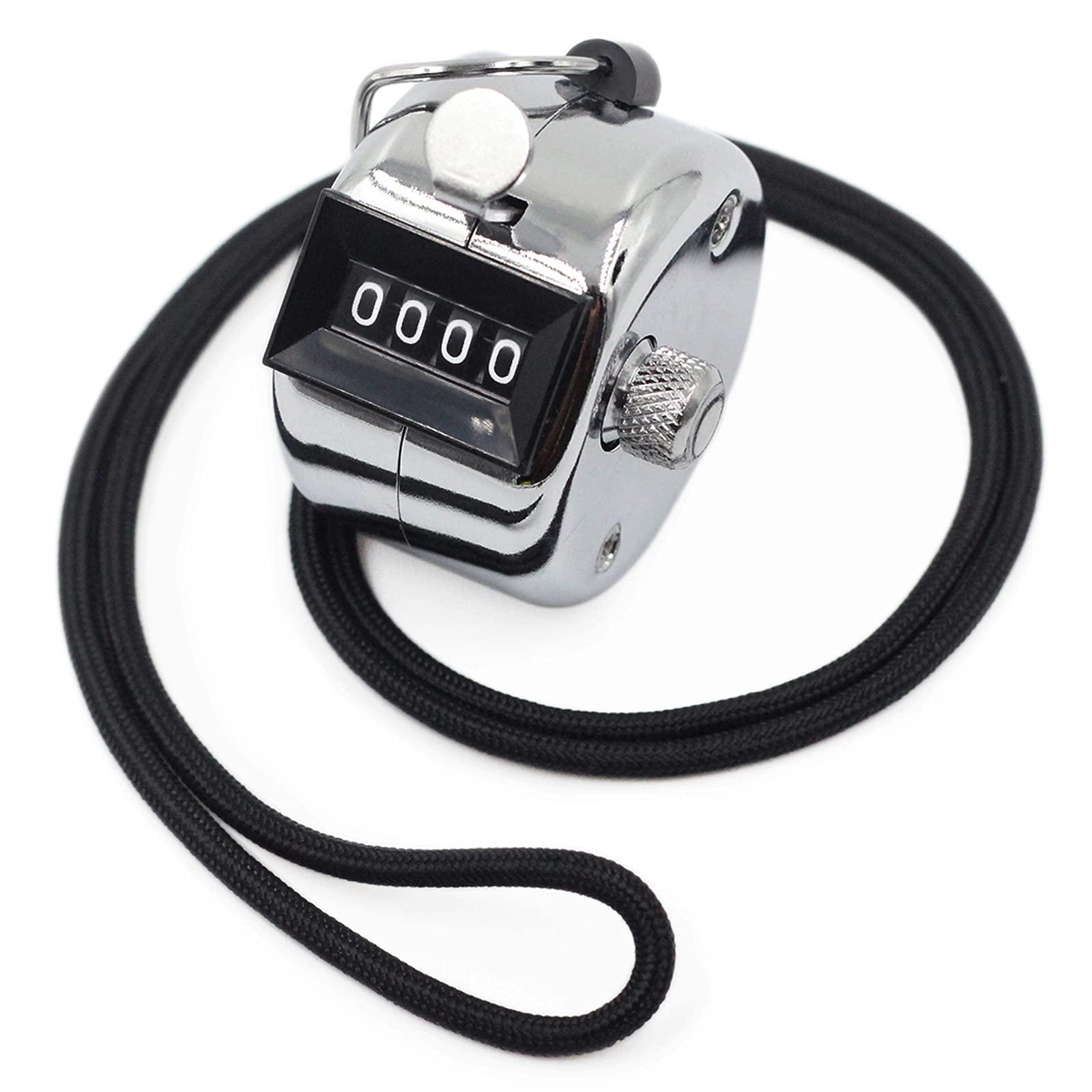 Amble Amble Tally Clicker Counter, Metal Case Mechanical Clicker Digital Handheld Tally Counter with Nylon Lanyard