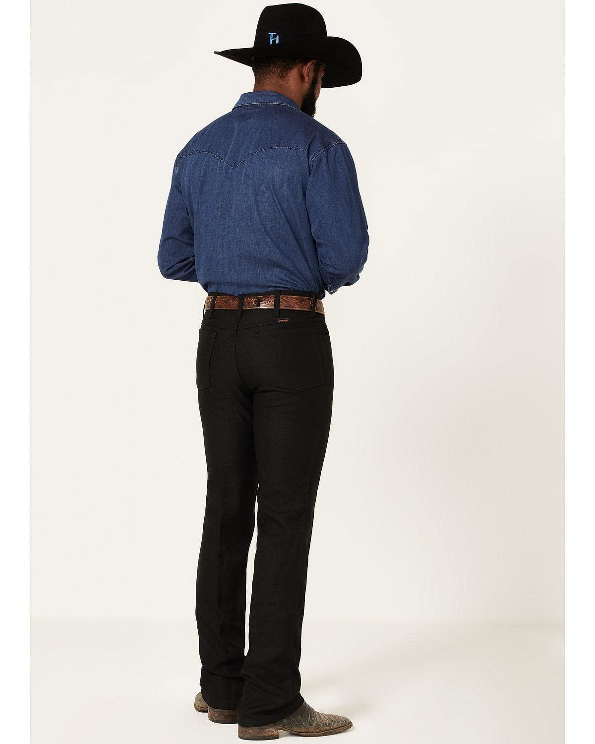 Wrangler Wrangler Mens Wrancher Dress Jeans, Black, 42W x 29L US