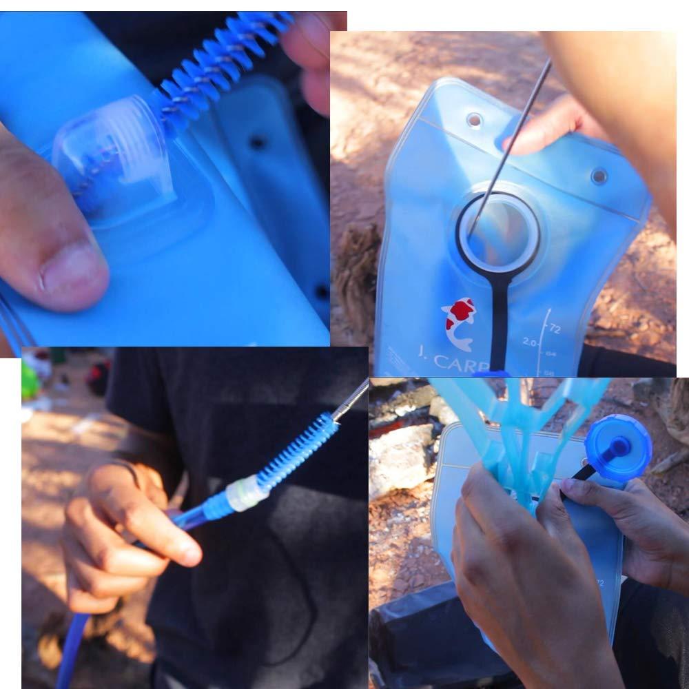 J.CARP J.CARP Cleaning Kit with ON-Off Switch Bite Valve Tube Nozzle Replacement for Hydration Pack Bladder