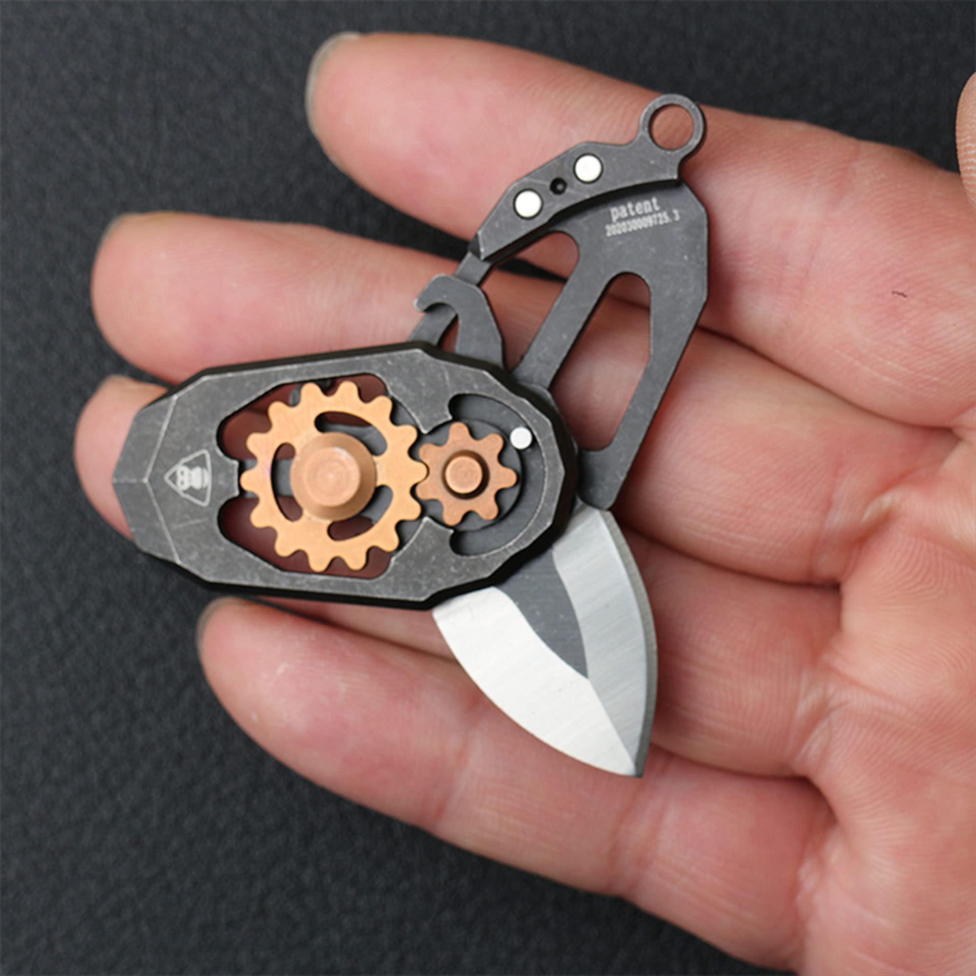 WANERSEN WANERSEN Stainless Steel Pocket Folding Knife EDC Outdoor Travel Everydaycarry EDC Gear, Black