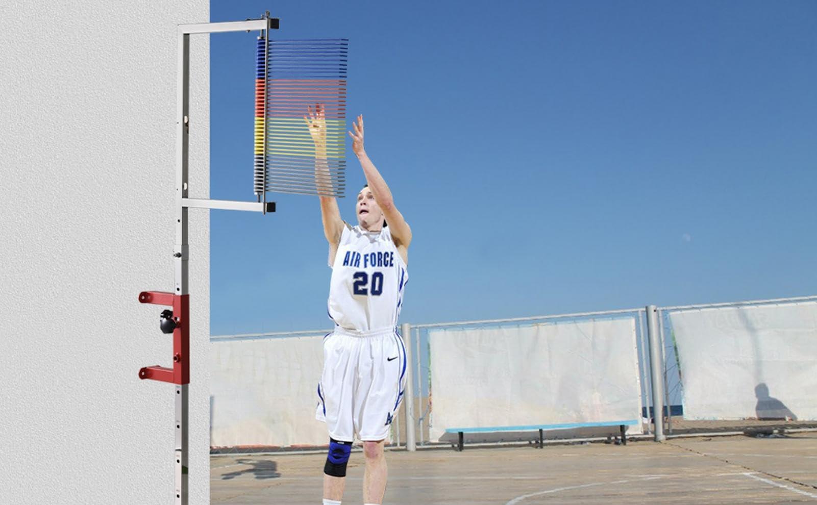 NineFit Basics Vertical Jump Tester, Wall Mounted Vertical Height Jump Measure Apparatus, 3.9-11.5Ft Adjustable Vertical Trainer Stand for Vertical Jump Training