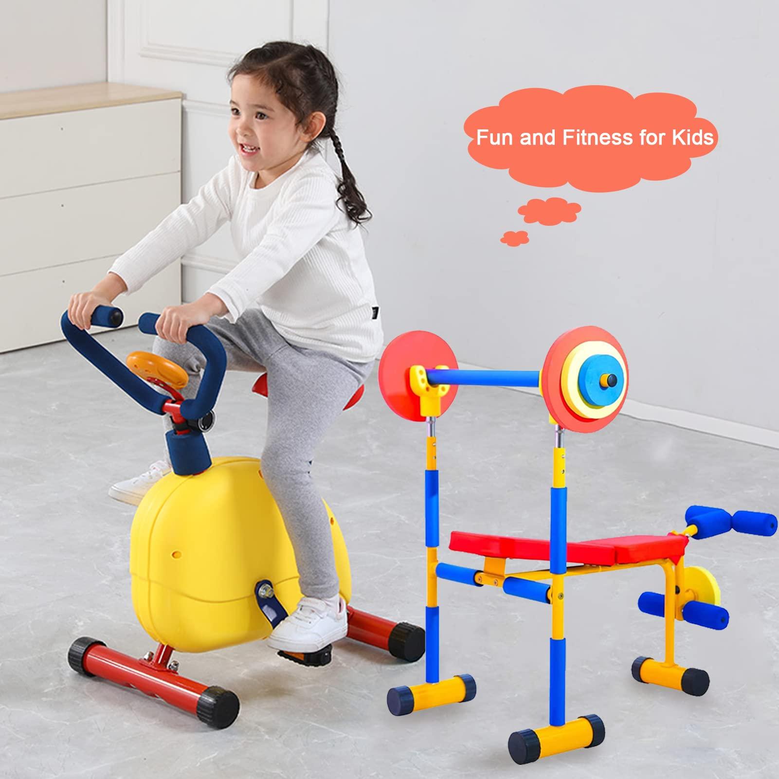 QBDGXFC Kids Fitness Exercise Equipment Kids Fitness Dumbbell Set Adjustable Weight Bench Toy for Boys And Girls for Beginner Exercise