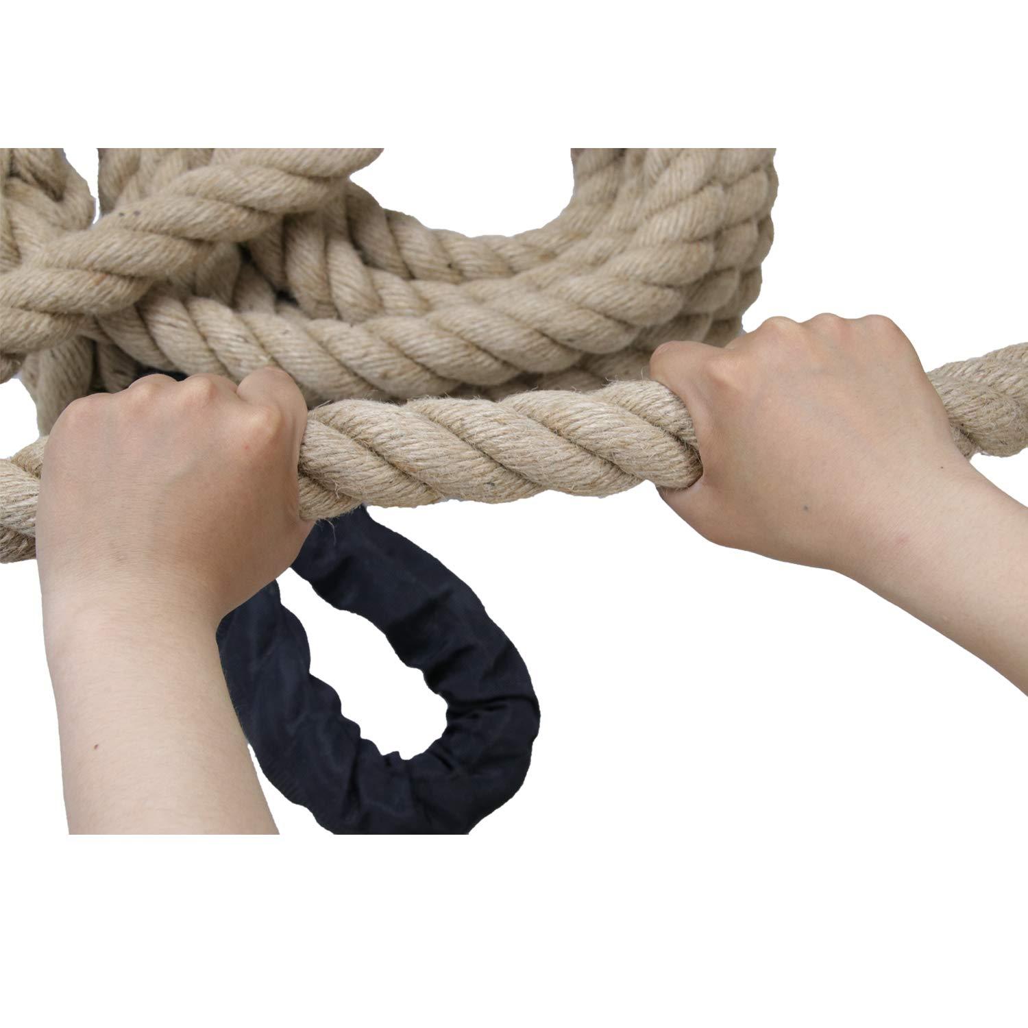 Perantlb Perantlb Outdoor Climbing Rope for Fitness and Strength Training, Workout Gym Climbing Rope, 1.5\'\' in Diameter, with Hook, Length 20 Feet