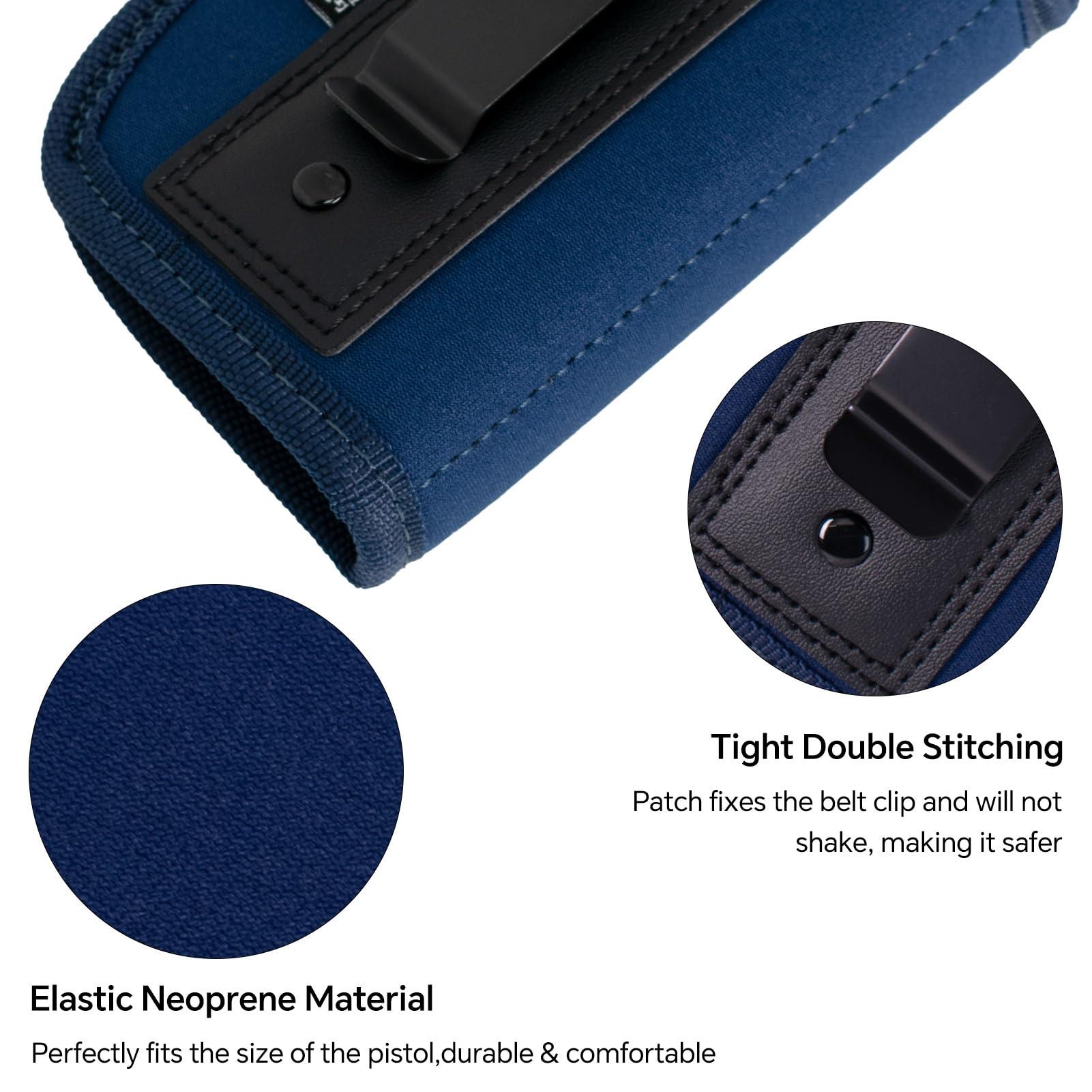 POYOLEE POYOLEE Concealed Carry Holster w/Laser Light Gun Holsters for Men Women Universal IWB Pistol Holster Fit Most Handgun with Laser Flashlight (Blue01, Right-Handed Draw (IWB))