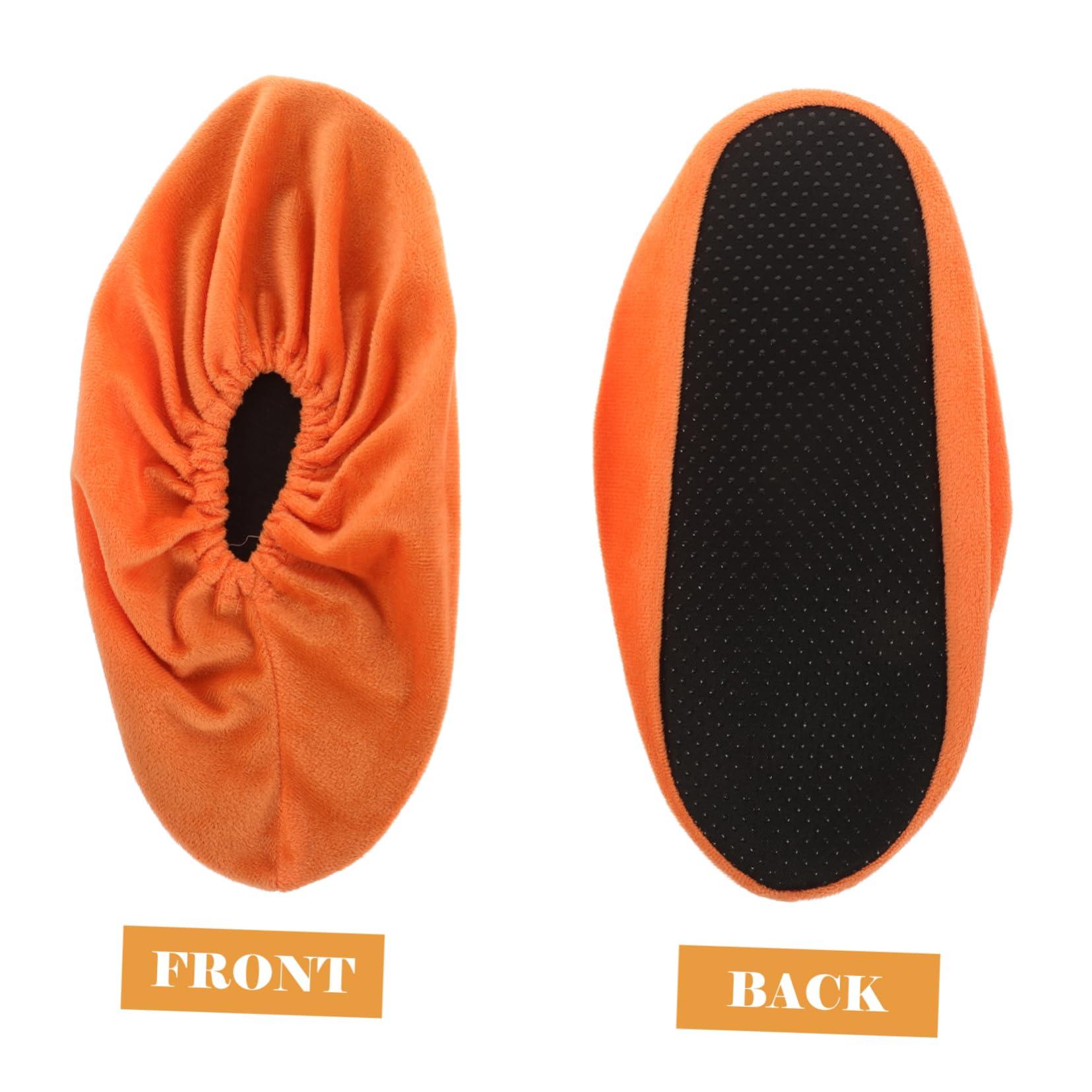HONMEET HONMEET 2 Pairs Bowling Shoe Covers Sliders Bowling Machine Bowling Shoe Booties Sports Shoe Covers Bowling Pad Bowling Shoes Men Bowling Ball Shoe Covers Bowling Equipment Flannel Golden