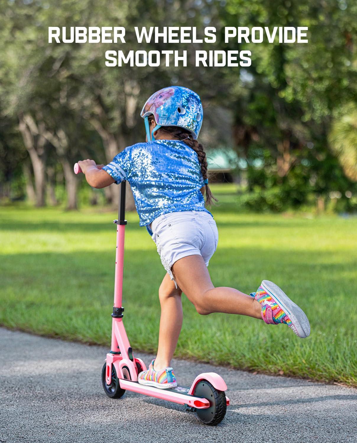 FanttikRide FanttikRide C9 Electric Scooter for Kids 8-12, Adjustable Handlebar Height for Riders 3.9-5.2 ft, 132 lbs, Up to 40 mins Continuous Time, 5 Miles Range, 2 Safe Max Speed 6/10 MPH, Pink