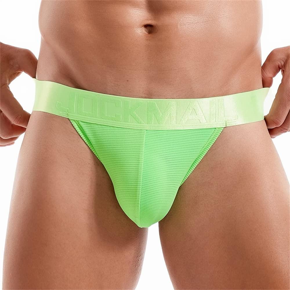 JOCKMAIL JOCKMAIL Mens Jockstrap Underwear Jock Straps Male Athletic Supporters for Men Green