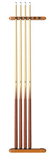 Fat Cat Fat Cat 2-Piece Wall Mounted Hardwood Billiard/Pool Cue Rack, Holds 6 Cues