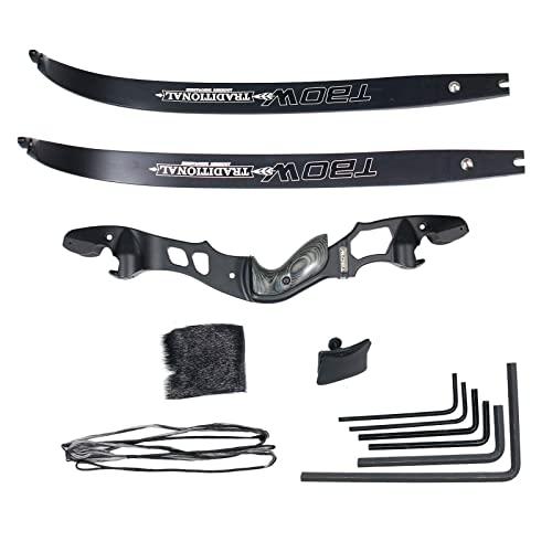 TBOW TBOW 62 ILF Recurve Bow with Gordon Limbs 30-60Lbs for Adult Archery Competition Athletic Right Hand (50Lbs)