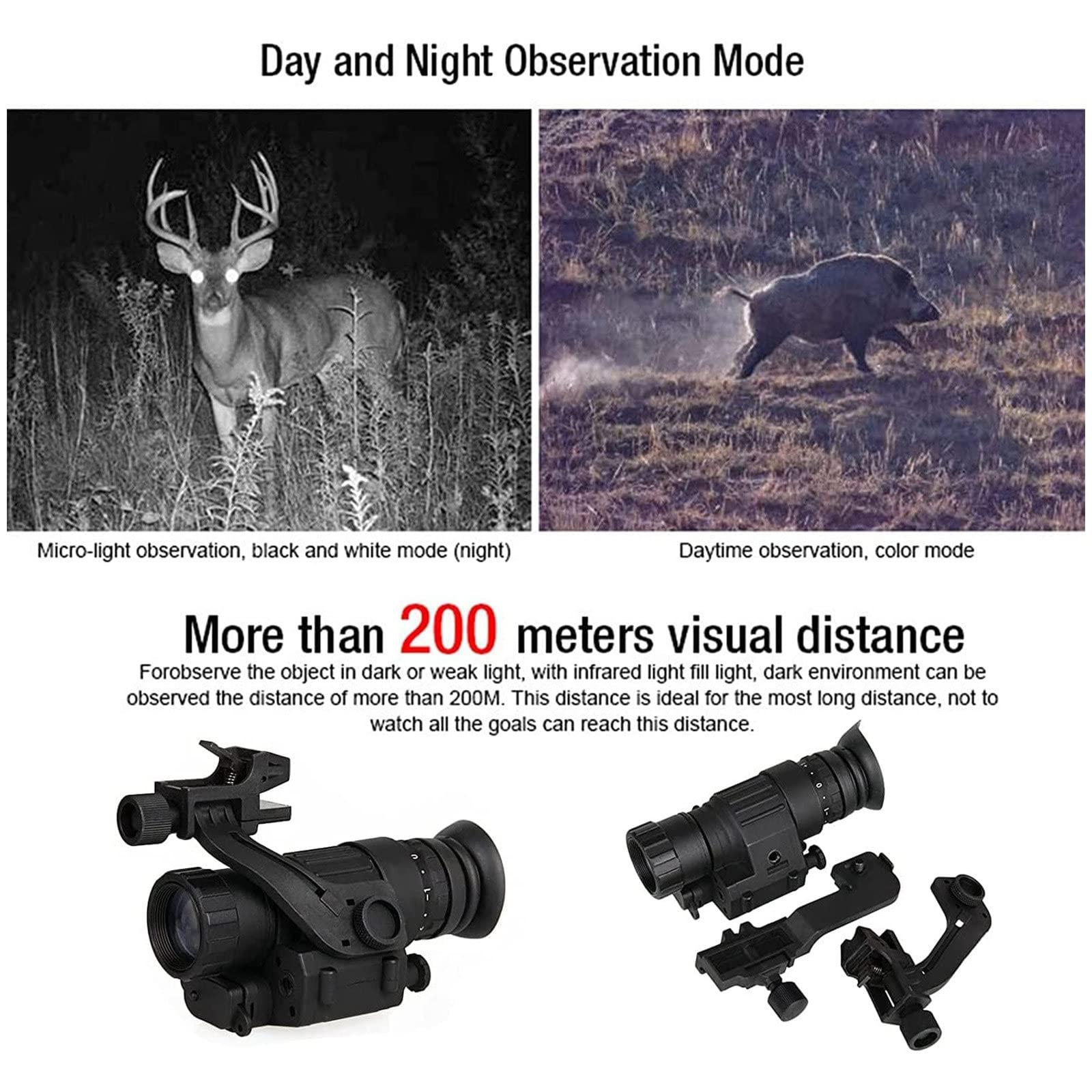 BEESOM BEESOM PVS-14 Digital Night Vision Goggle IR Night Vision Monocular Waterproof, Monocular Night Vision Scope Thermal Imaging Monocular for Hunting,Camping,Travel