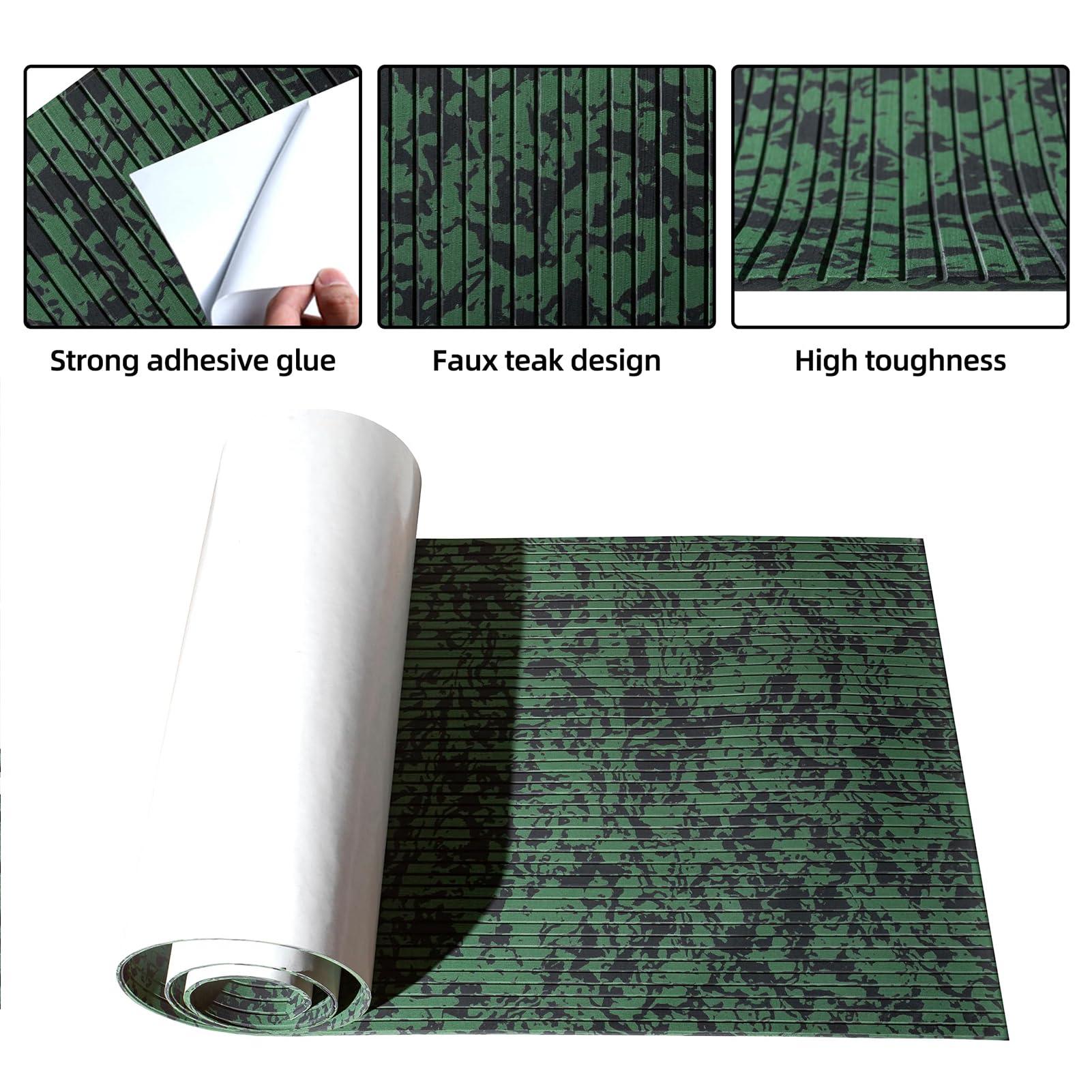 WKXTECZT WKXTECZT Boat Flooring EVA Foam Boat Decking Marine Flooring Camo Brushed Non-Slip Self-Adhesive Boat Carpet for Motorboat Yacht Kayak RV Swimming Pool,C,240X60CM