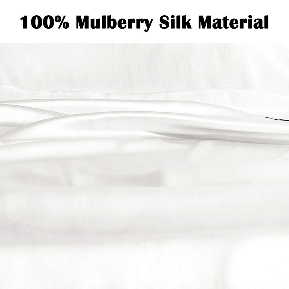 Cozysilk Cozysilk 100% Mulberry Silk Sleeping Bag Liner - Silky Single Luxury Bed Sheets, Not Slide Out of Bed - Hotel Travel Sheets (White, Single Luxury - 41 x 87 inch)