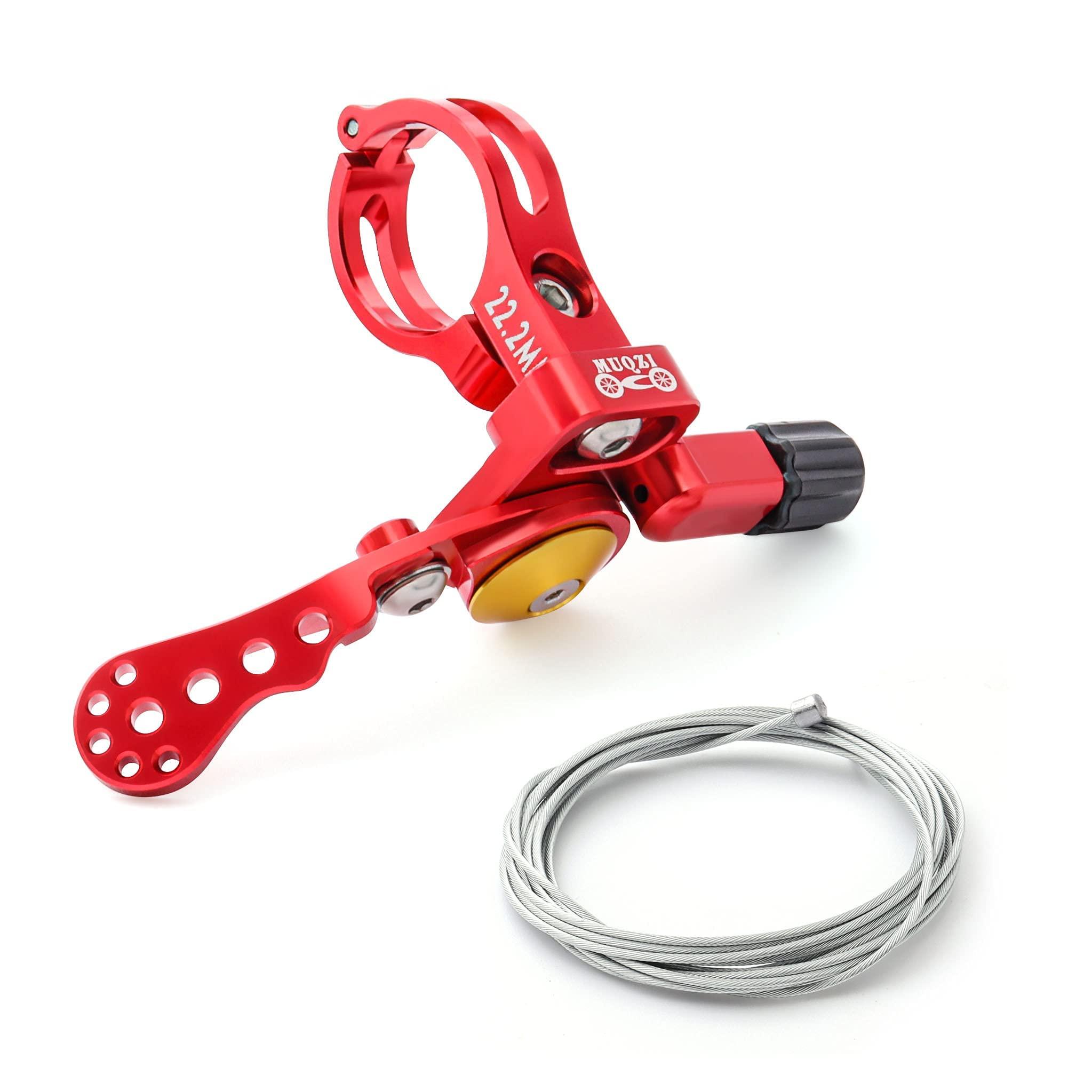MUQZI MUQZI Dropper Post Lever, Bike Seatpost Dropper Remote Lever Shifter Adjustable Control Remote for 22.2mm Mountain Bike and Road Bicycle Handlebars, Red