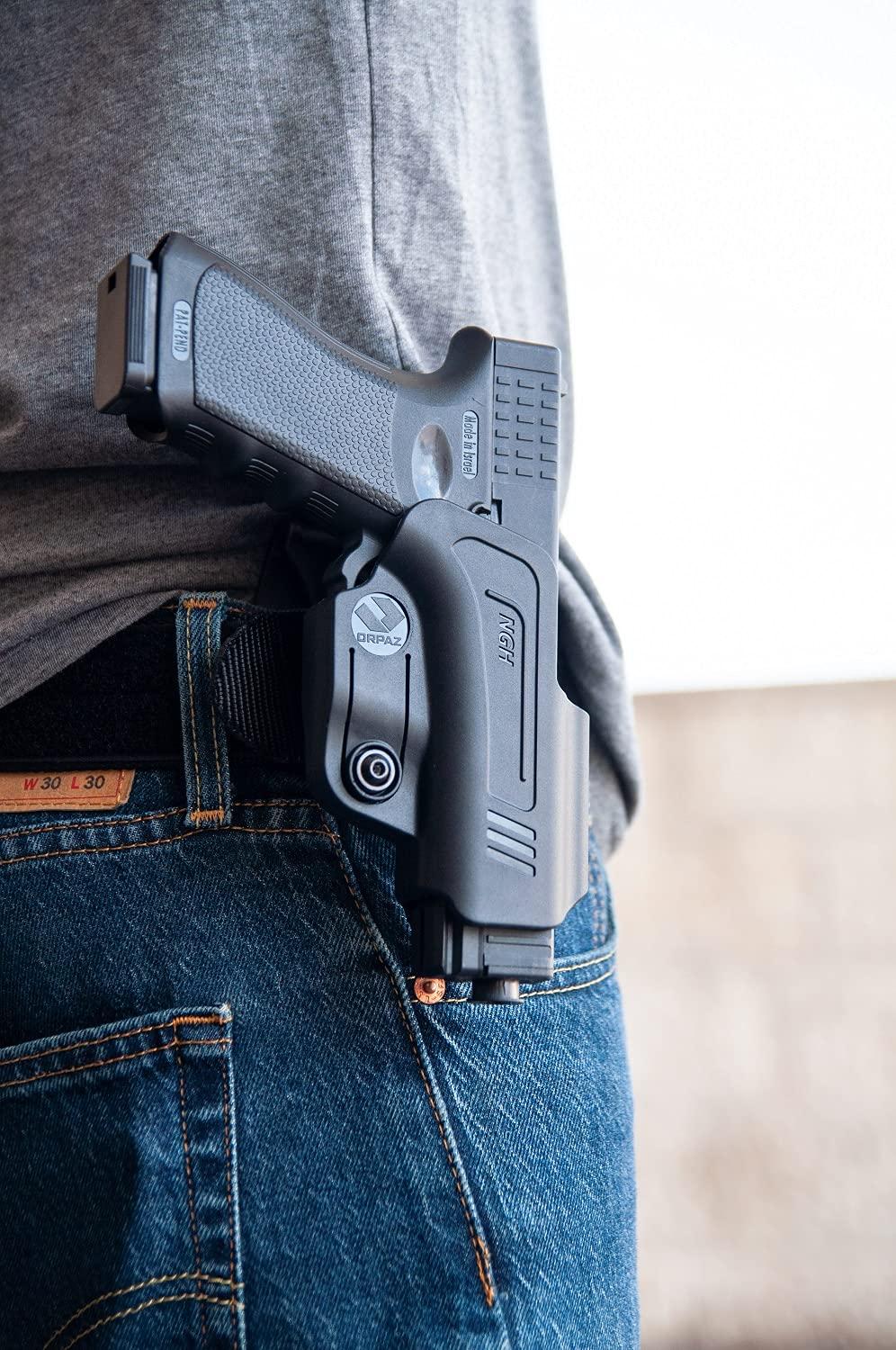 Orpaz Orpaz R-Series G44 Holster Compatible with Glock 44 OWB Holster - Unisex - Will Secure Your Handgun with a Tactical Appearance (Level II Retention, Paddle Holster)