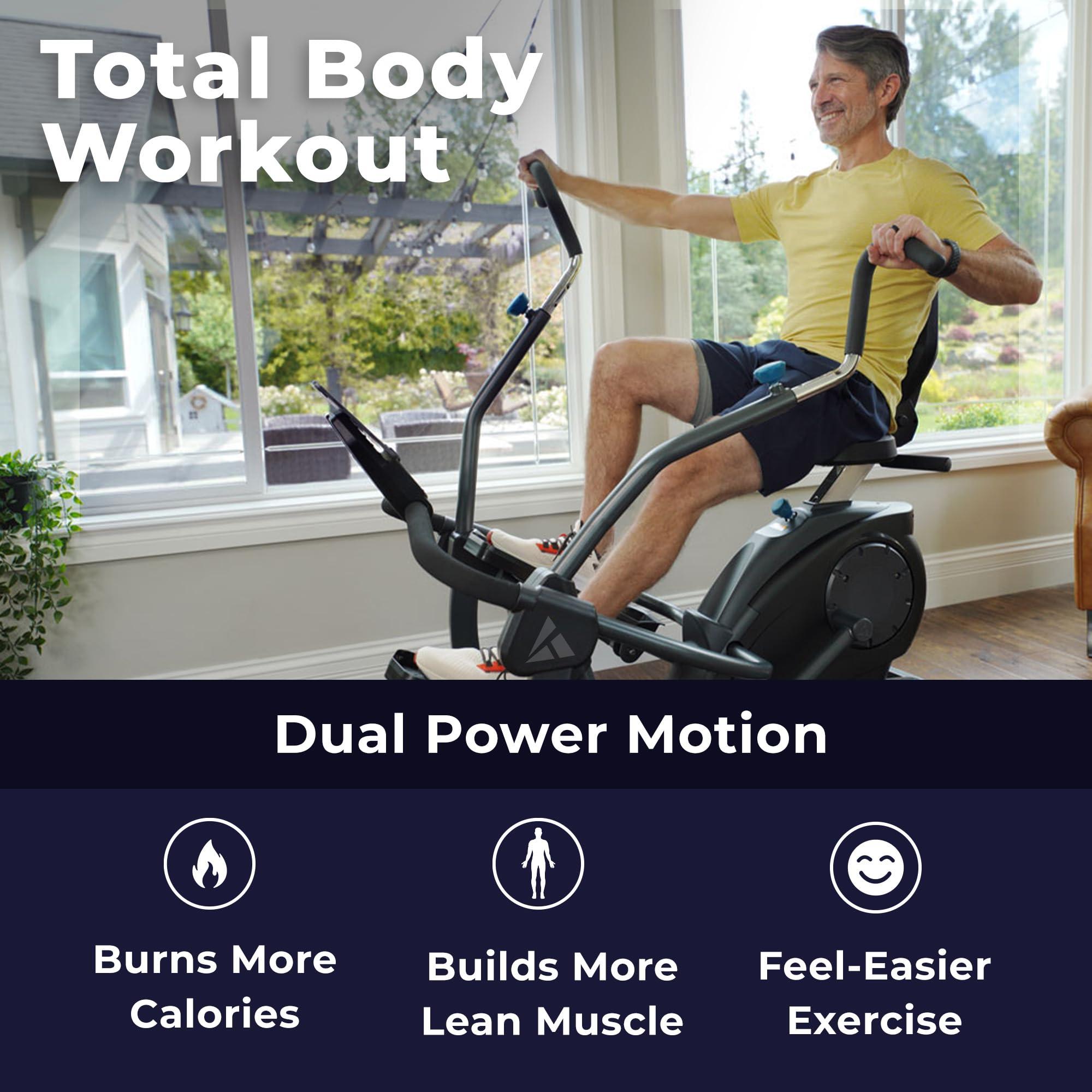 Teeter Teeter FreeStep Recumbent Cross Trainer Stepper, Zero-Impact Exercise Bike Alternative w/Patented Physical Therapy Stride, Up to 350lb, Free App w/Trainer Workouts