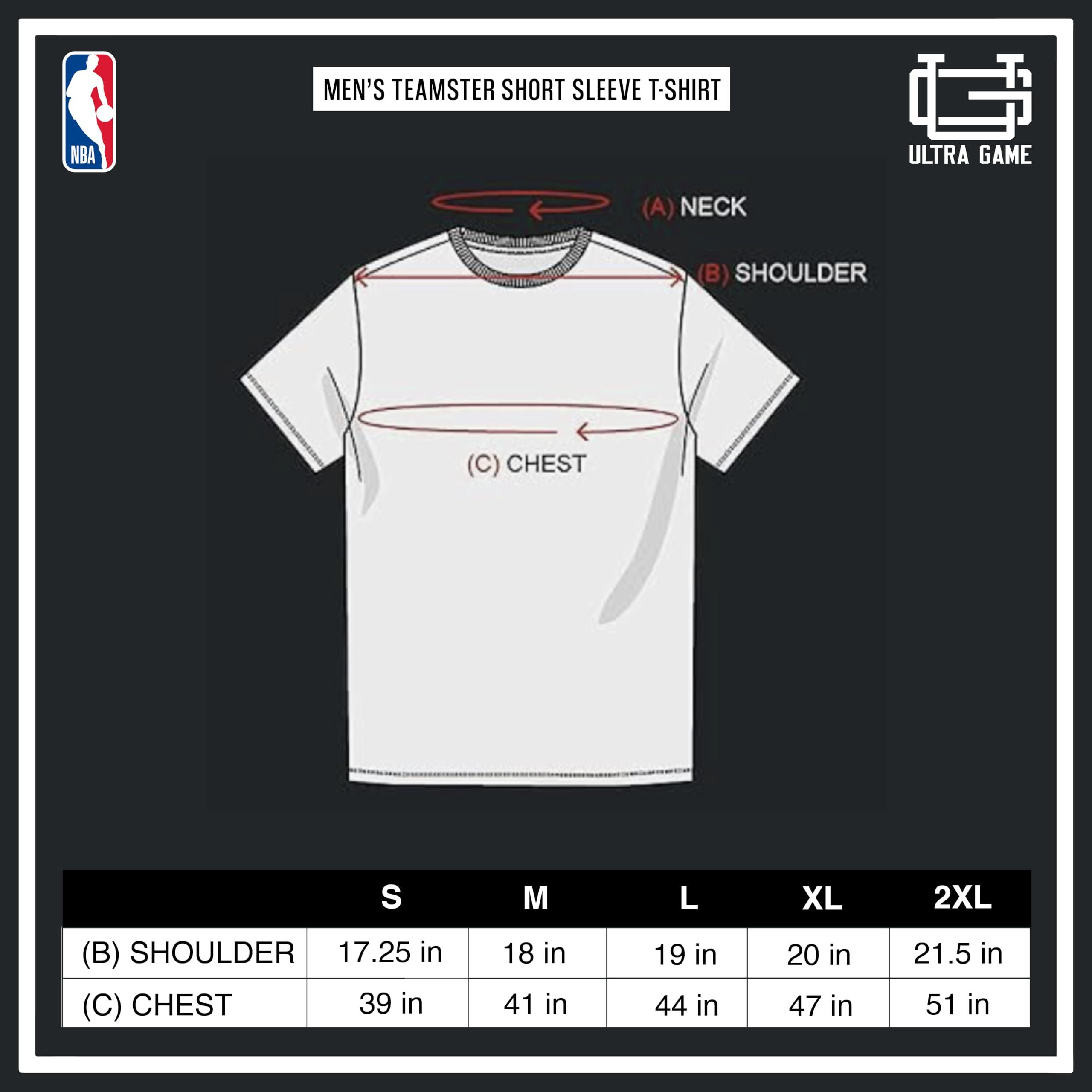 Ultra Game Ultra Game Men\'s Standard NBA Teamster Short Sleeve T-Shirt, Team Color