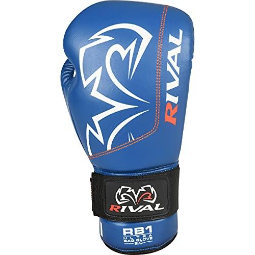 RIVAL RIVAL Boxing RB1 2.0 Ultra Bag Gloves, Hook and Loop Closure - Super-Resistant Microfiber, High-Density Foam, Breathable Mesh Palm