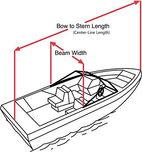 TAYLOR MADE PRODUCTS Trailerite Semi-Custom Boat Cover for 3 Seater Paddle Boats, Navy (7'2" CL x 61" B)