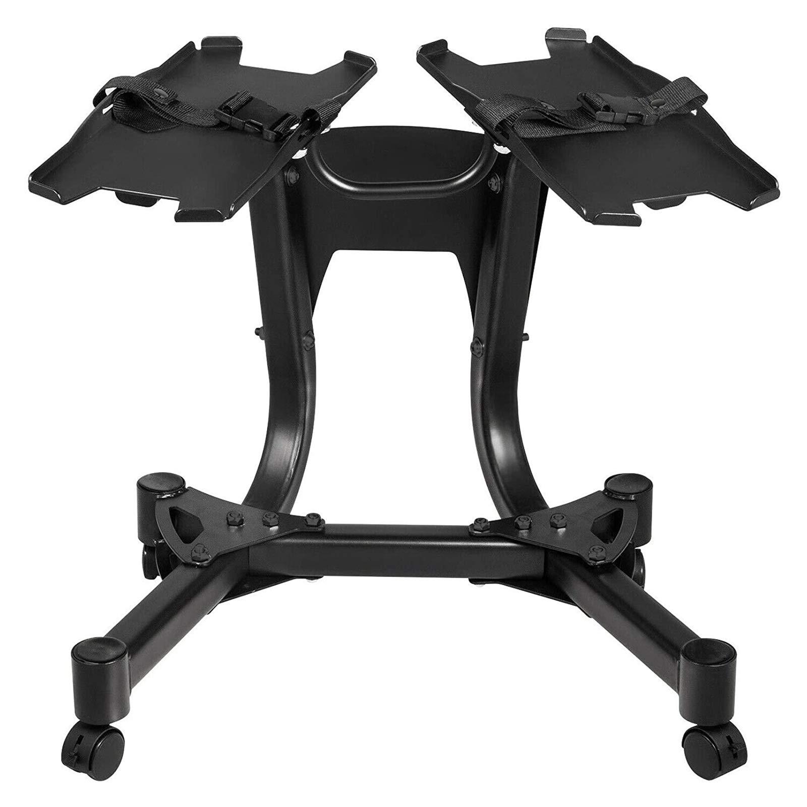 Bavnnro Bavnnro Adjustable Dumbbell Stand 330LBS Dumbbell Rack Standard Metal Dumbbell Holder Weight Rack Storage Stand for Home Gym(Only Stand) (Black)