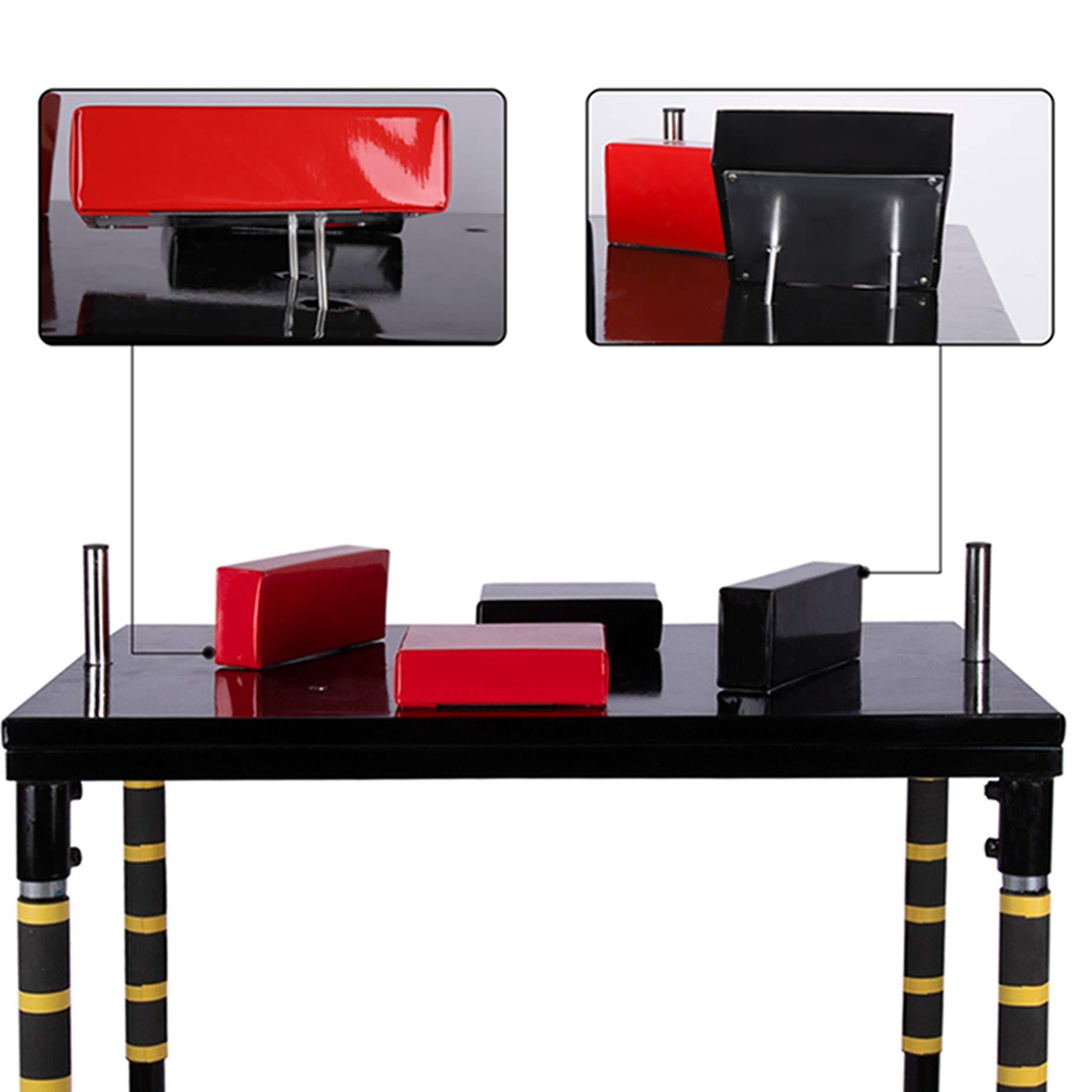 HENGGE Standard Arm Wrestling Table - Arm Wrestling Equipment-Suitable for Home Gym Entertainment Competitions,Black