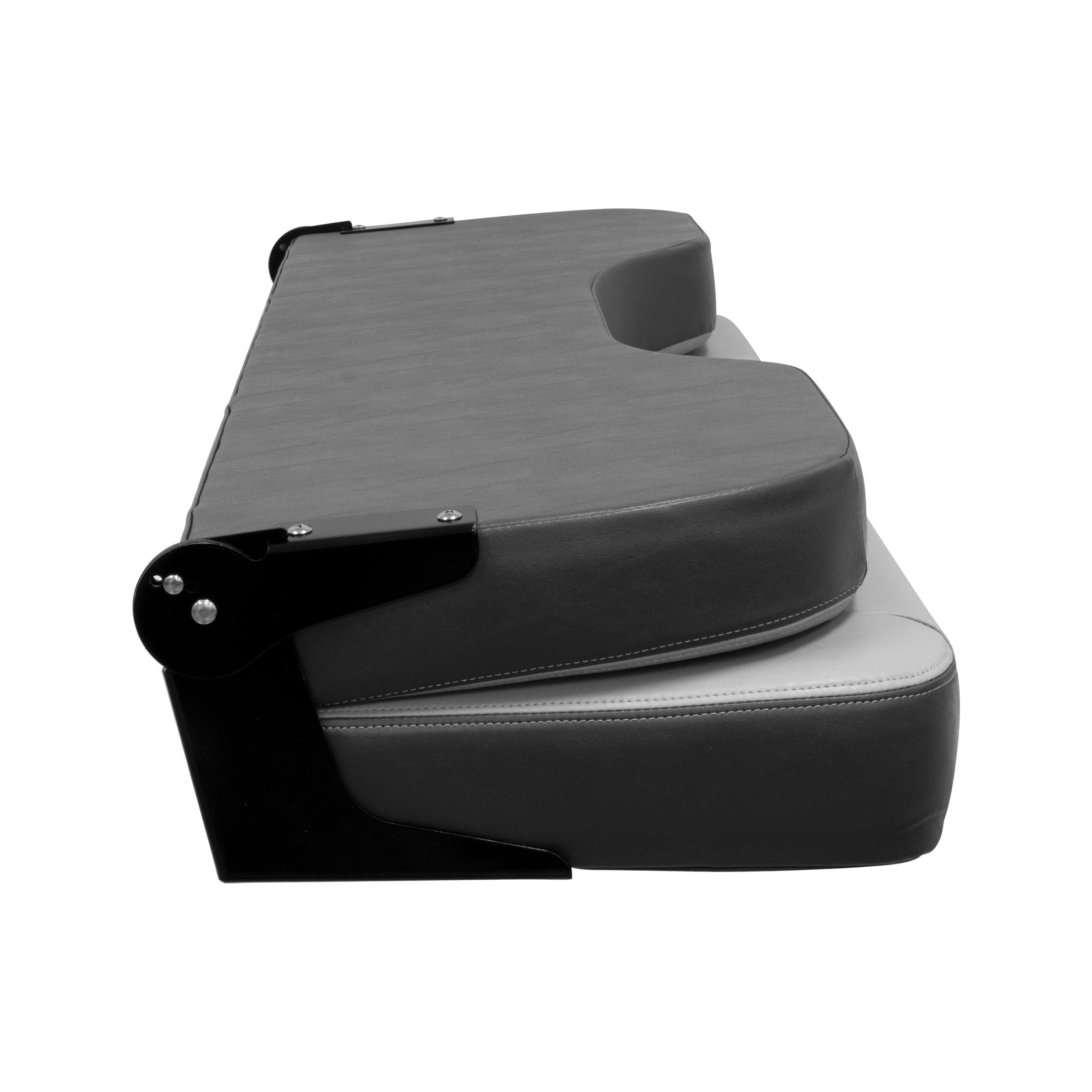 Wise Wise 3348-1881 Pro Angler Tour Series Bass Boat 48\" Fold Down Bench Seat, Marble/Regal Red/Charcoal