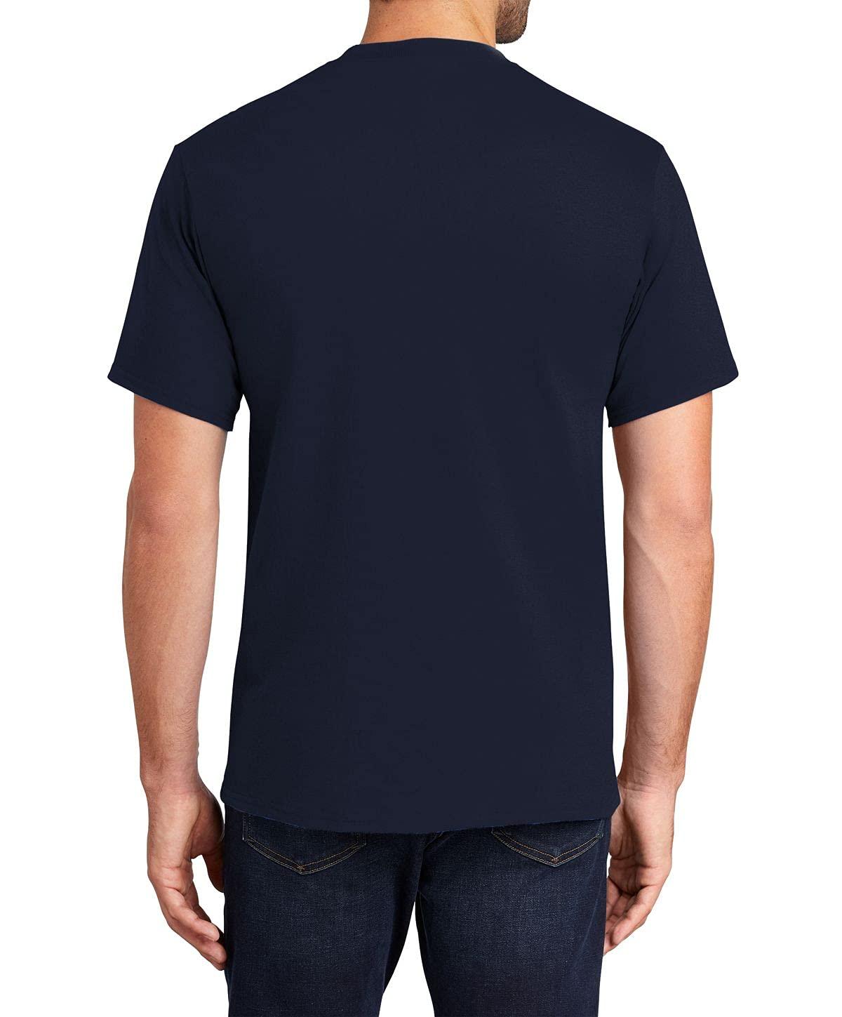 JustBlanks JustBlanks Mens 100% Cotton Casual Short Sleeves Regular Fit Essential T-Shirt - Deep Navy - L