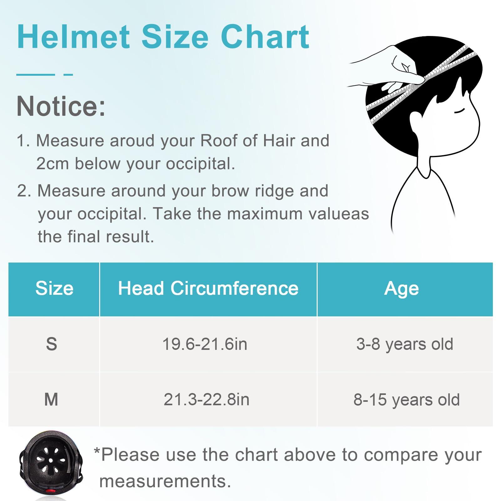 Bienbee Toddler Helmet, Bienbee Kids Bike Helmet Skateboard Helmets for Bicycle Balance Bike Scooter for Girls Kids Age 3-5-8-14 Years, Rainbow S