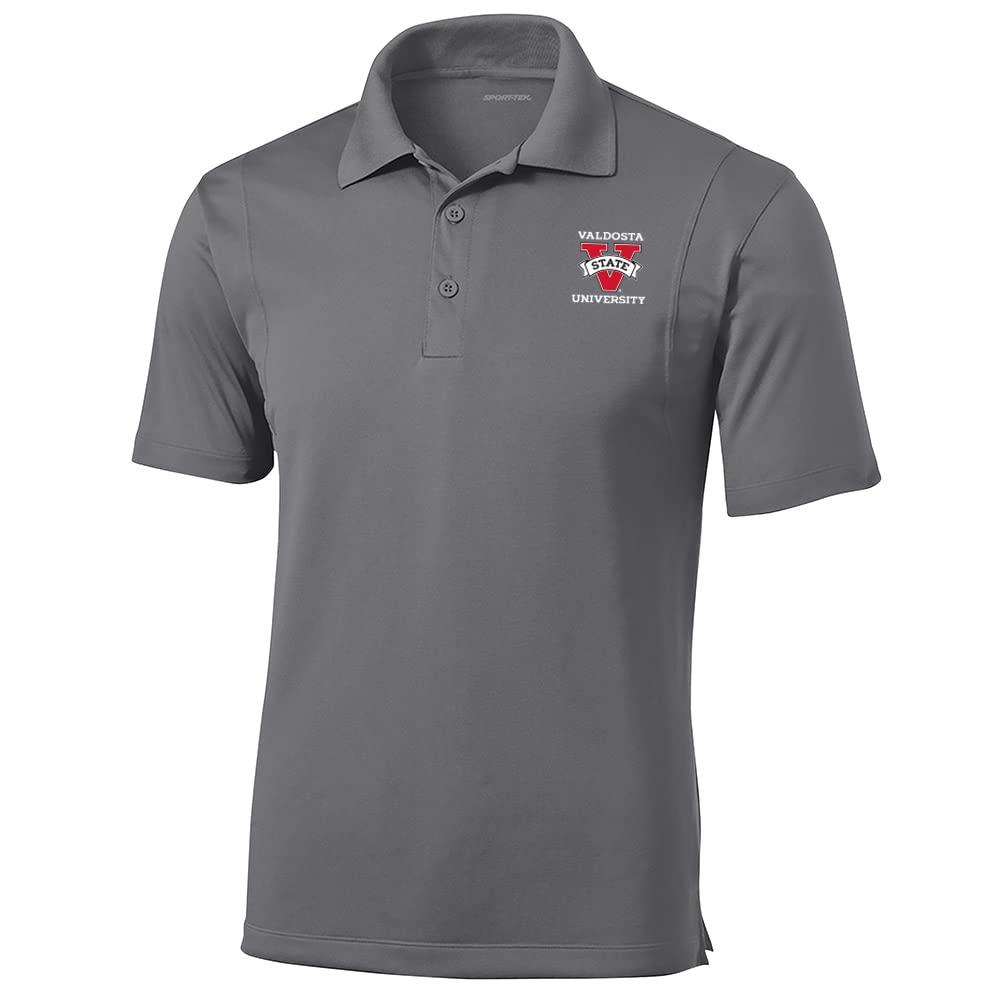 Sport Your Gear Sport Your Gear Valdosta State Blazers Prime Athletic Logo Micropique Sport-Wick Golf Polo (Valdosta Sport Gray, Large)