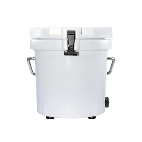 Mammoth Mammoth Live Bait Bucket, Insulated Bait Bucket with 10 Quart Capacity, Great for Day Trips and Fishing Tournaments, White
