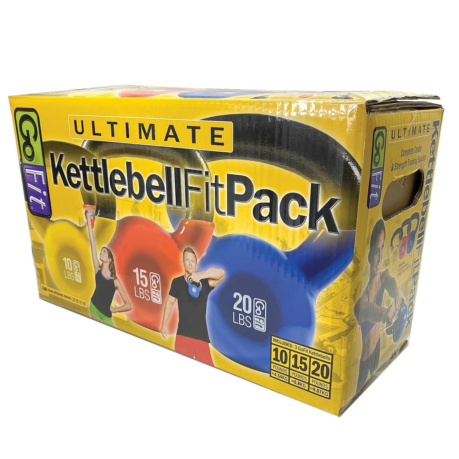GoFit GoFit Ultimate Kettlebell Fit 3-pack - 10-lbs, 15-lbs, 20-lbs