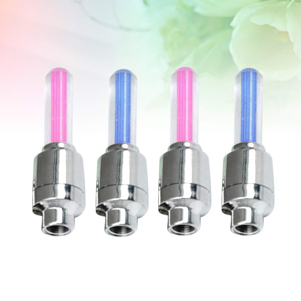 Wakauto Wakauto 4pcs Valve Cap LED tire Valve tire Lights for Cars LED Valve stem Cap car tire Lights Bike Tires LED tire Lights Bike Wheel Lights car LEDs Tires Accessories Shine Valve Light