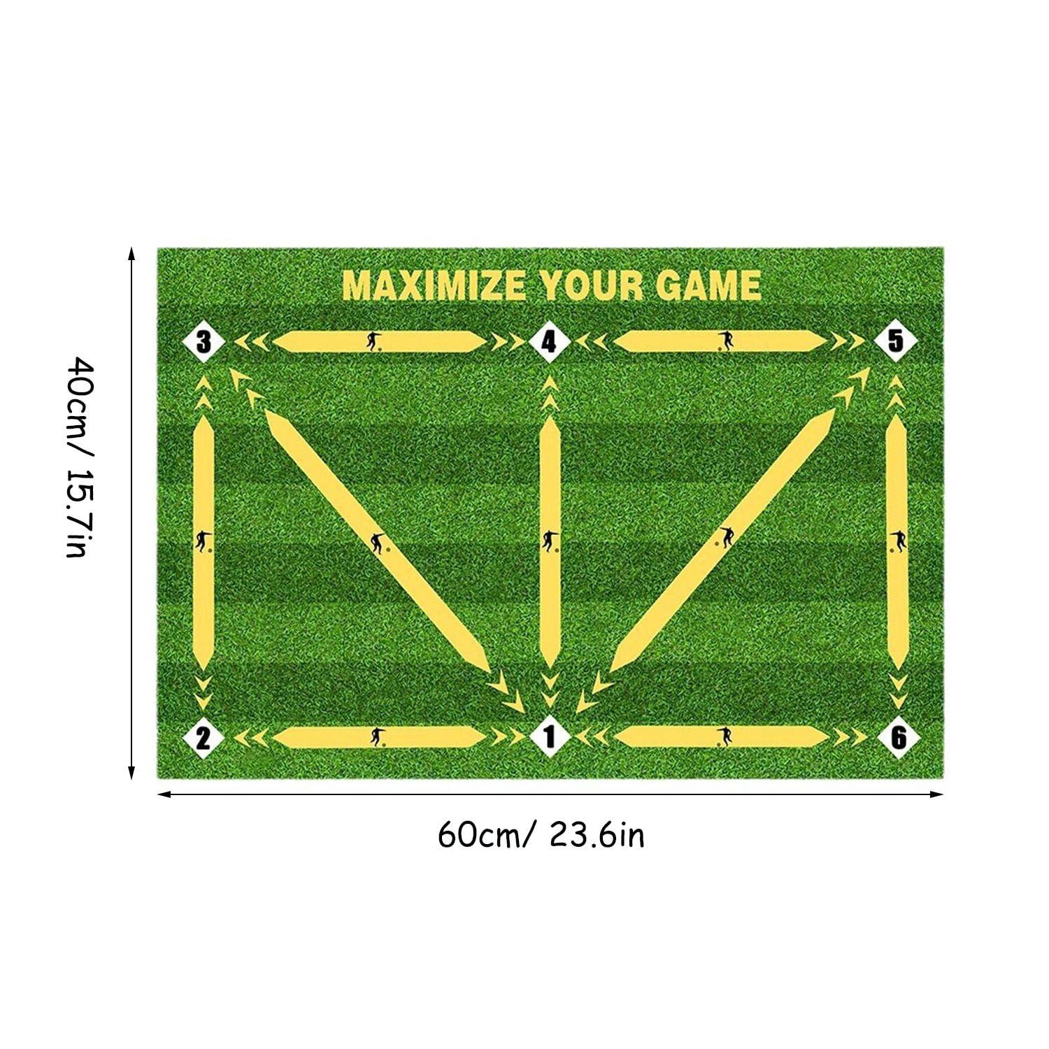 PUSHIZHIGUANG Soccer Training Mat, Anti-Skid Soundproof Football Training Mat, Household Diatom Mud Folding Children Adult Dribbling Training Foot Mat, Improve Speed, Strength and Coordination (E, 15.7 * 23.6in)